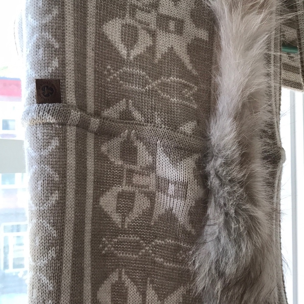Merino wool real recycled fur infinity scarf